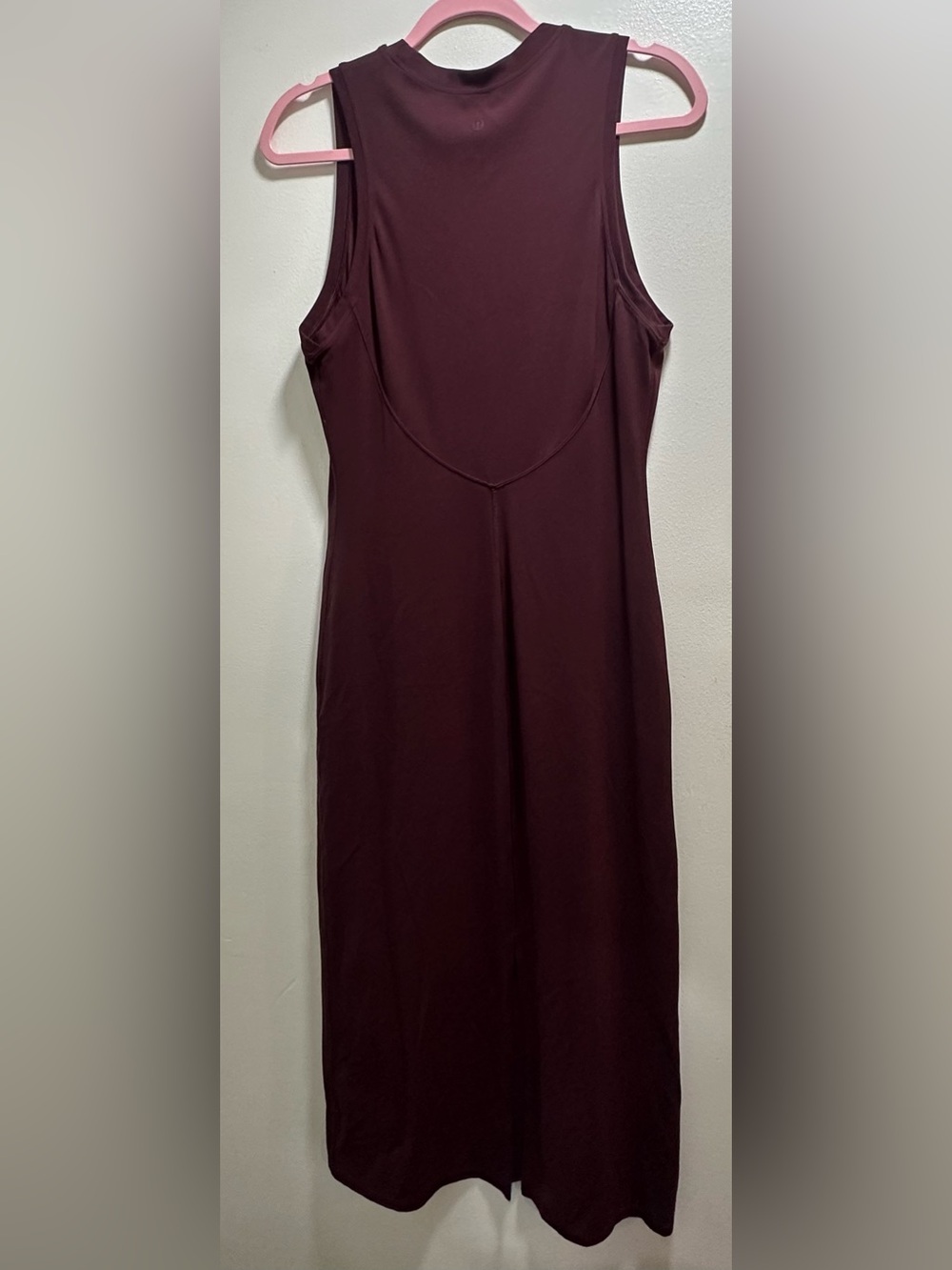 Lululemon Invigorate Training Maxi Dress Size 10 Red Merlot Everlux - Picture 4 of 16